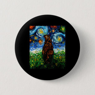 Tortoiseshell Tortie Starry Night Kattunge Art av Knapp