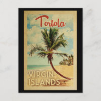 Tortola Palmträd Vintage Resa