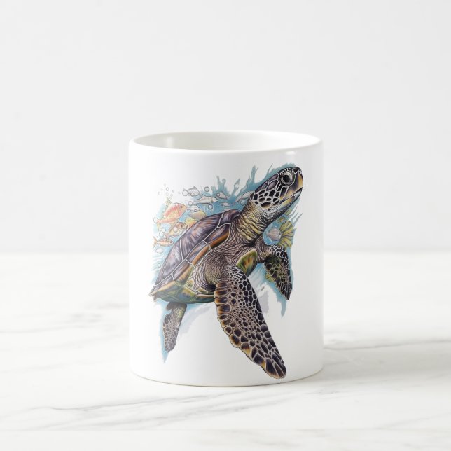 Tortuga de mar multicolor kaffemugg (Center)
