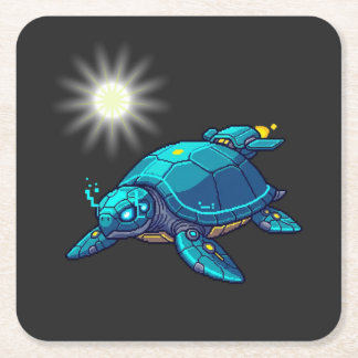 Tortuga Futurista Underlägg Papper Kvadrat