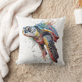 Tortuga marina multifärgad kudde