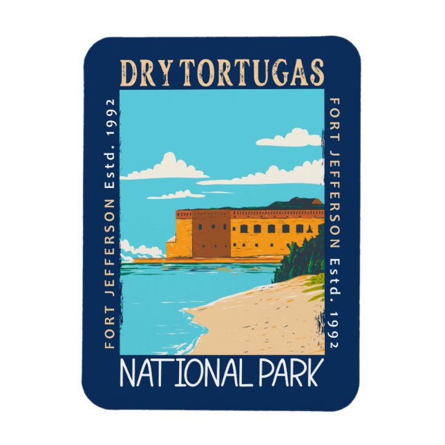 Tortugas nationalpark Florida Fort Jefferson Magnet (Vertikal)