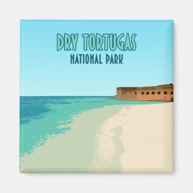Tortugas nationalpark Florida Magnet (Framsidan)