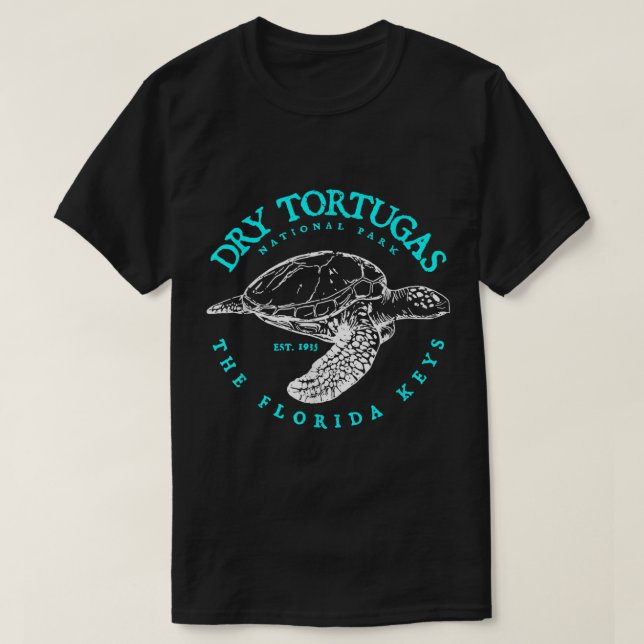 Tortugas nationalpark Florida Nycklar Scuba Divi T Shirt (Design framsida)