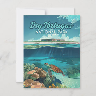 Tortugas nationalpark Florida Turtle Card