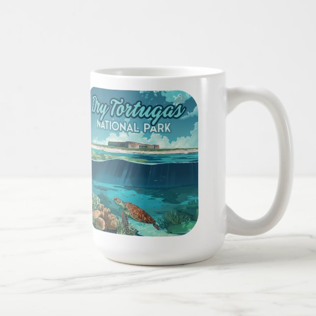 Tortugas nationalpark Florida Turtle Kaffemugg (Höger)
