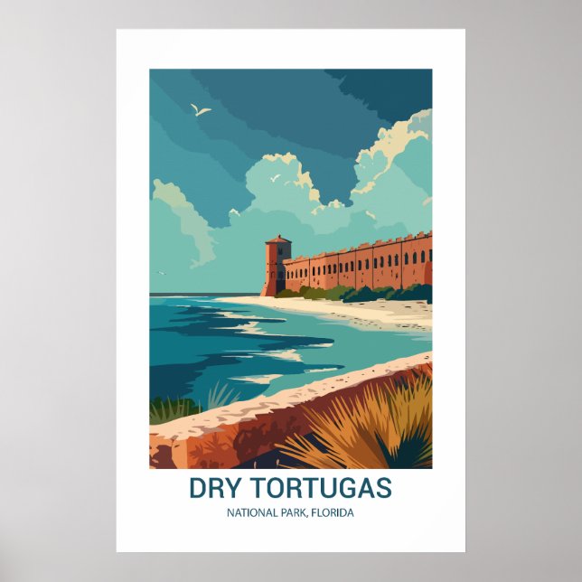 Tortugas nationalpark Florida USA Poster (Framsidan)