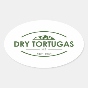 Tortugas nationalpark ovalt klistermärke