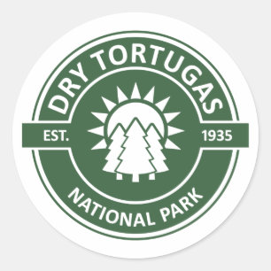 Tortugas nationalpark runt klistermärke