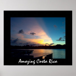 Tortuguero solnedgång - förbluffa Costa Rica Poster