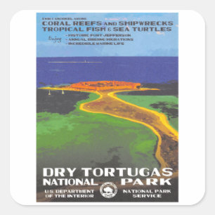 Torturgas - Vintage resor Fyrkantigt Klistermärke