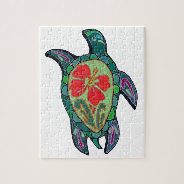 Tortus hibiskus pussel (Vertikal)