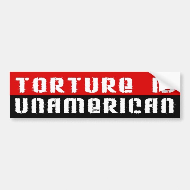 Tortyr är den UnAmerican bildekalet Bildekal (Framsidan)