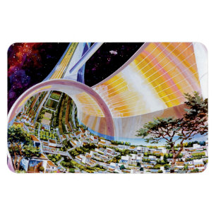 Torus rymdstation habitat koloni konstnär koncept magnet