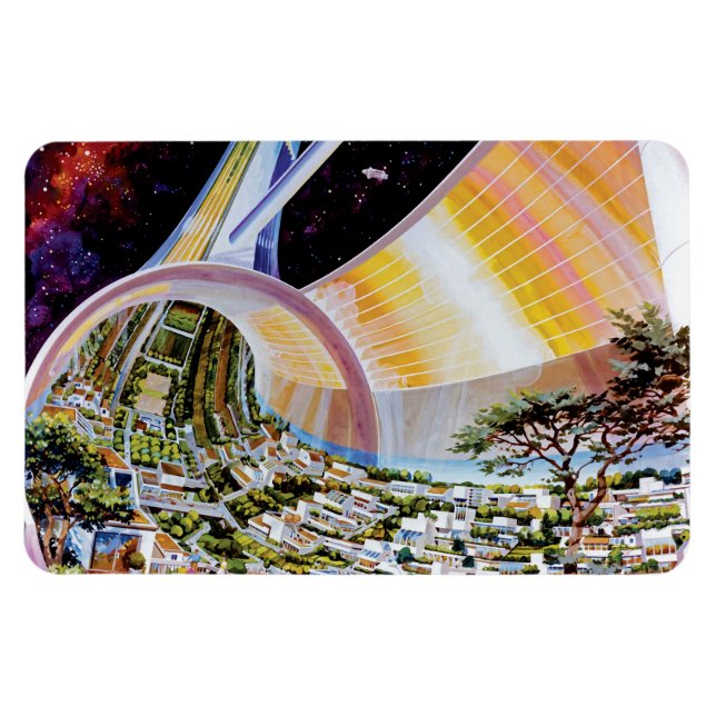Torus rymdstation habitat koloni konstnär koncept magnet (Horisontell)