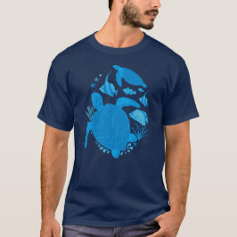 Torv som simmar under vatten med fiske t shirt