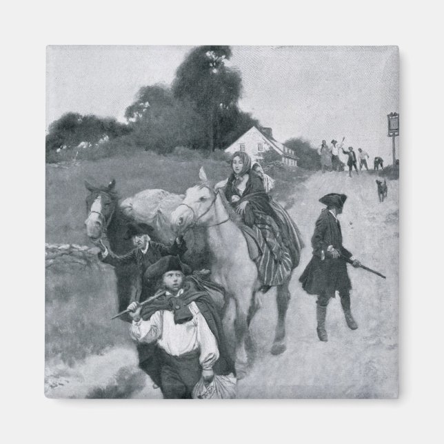 Toryflyktingar på väg till Kanada Magnet (Framsidan)