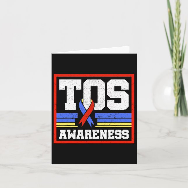 Tos Awareness Ribbon Thoracic Outlet Syndrome Supp Kort (Framsida)