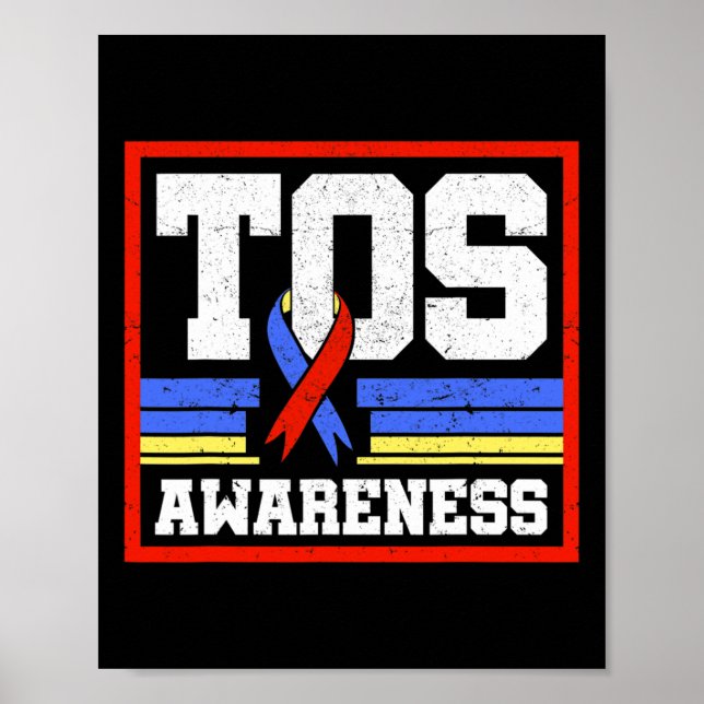 Tos-medvetenhetsband Bröstutloppssyndrom Supp Poster (Framsidan)