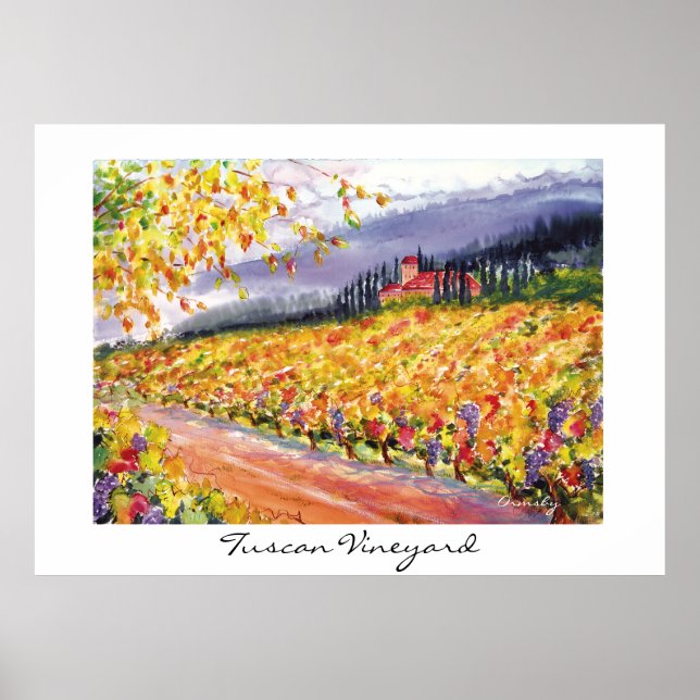 Toscan Vineyard - poster (Framsidan)