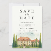 Toscana Akvarell Italien Villa Bröllop Destination