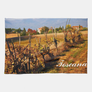 Toscana Countryside i höst Kökshandduk