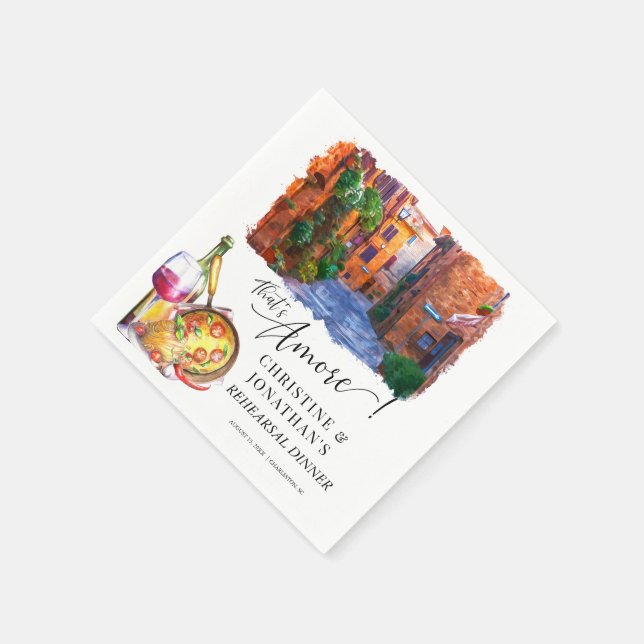 Toscana Italien | Italiensk mat | Övningsmiddag Pappersservett (Hörn)