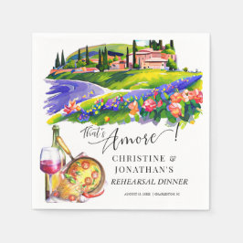 Toscana Italien | Italiensk mat | Övningsmiddag Pappersservett