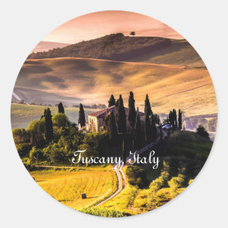 Toscana, Italien - landskapsfotografi Runt Klistermärke