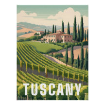 Toscana Italien Resaaffisch Plakat