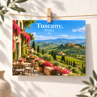 Toscana Italien Soligt Vingårdslandskap Postkort Vykort