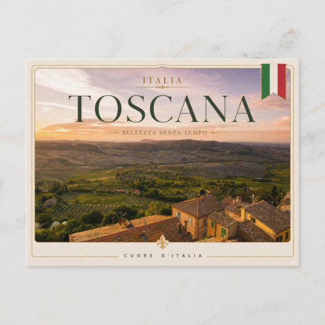 Toscana - Italien (Tidlös Skönhet) Vykort (Framsida)