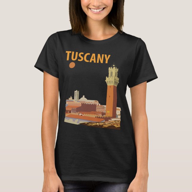 Toscana Italien Torn Retro Resa T-Shirt (Framsida)