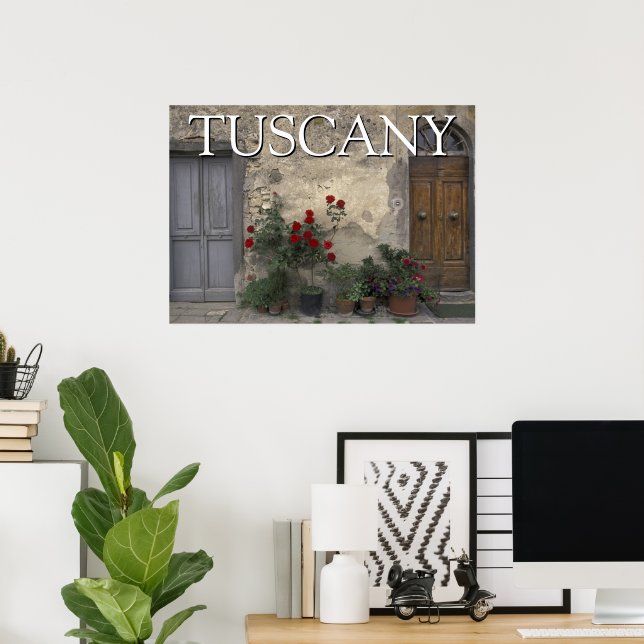 Toscana, Italien | Toskansk dörröppning Poster (Hemmakontoret)
