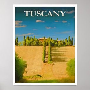 Toscana-Italien Travel Poster