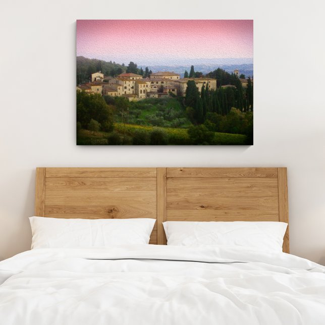 Toscana Italien Vattenfärgseffekt Sträckt Canvas (Skapare uppladdad)