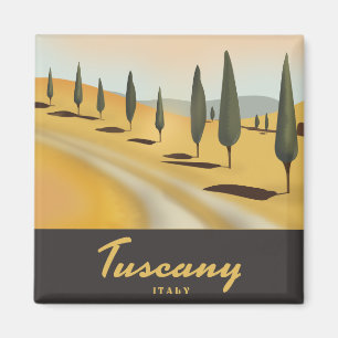 Toscana Italien vintage stil reseaffisch Magnet