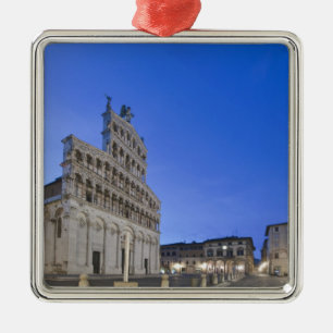 Toscana, Lucca, Piazza San Michele i gryningen Julgransprydnad Metall