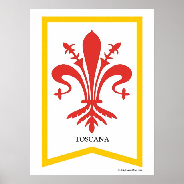 Toscana Tuscany-Italien Poster (Framsidan)