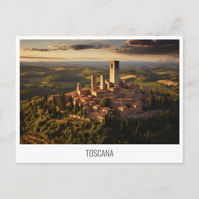 Toscana, vykort för Italien (Framsida)