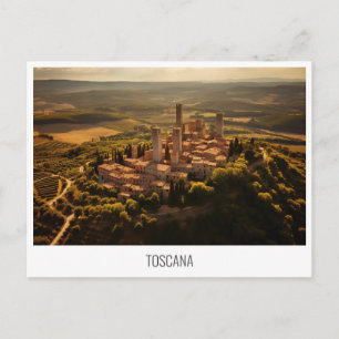 Toscana, vykort för Italien