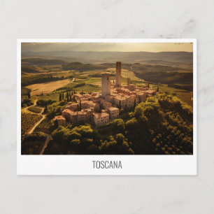 Toscana, vykort för Italien