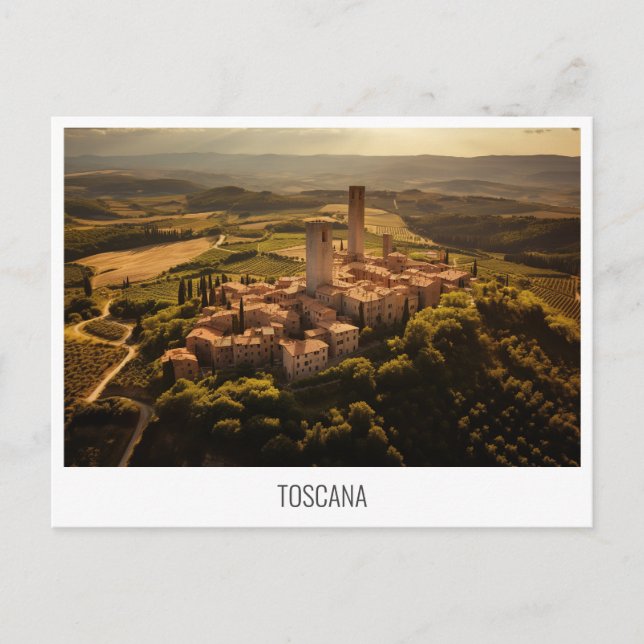 Toscana, vykort för Italien (Framsida)