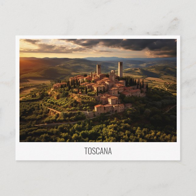 Toscana, vykort för Italien (Framsida)
