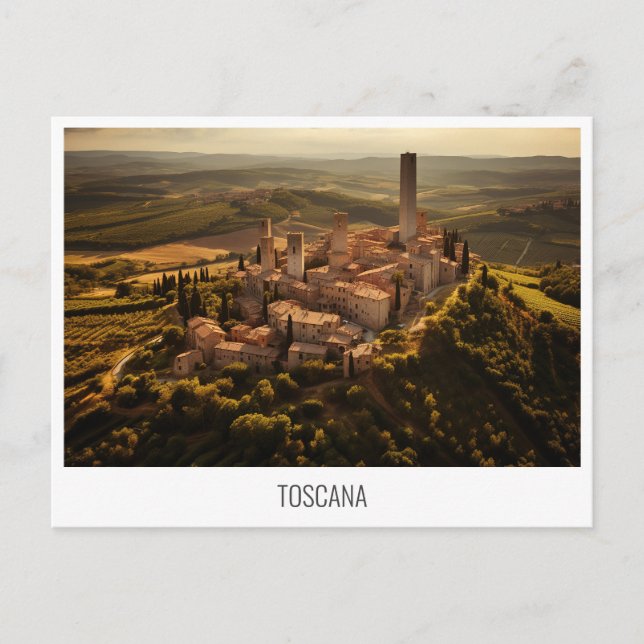 Toscana, vykort för Italien (Framsida)