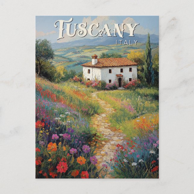 Toscanany Travel Postcard - Scene för Italien av V Vykort (Framsida)