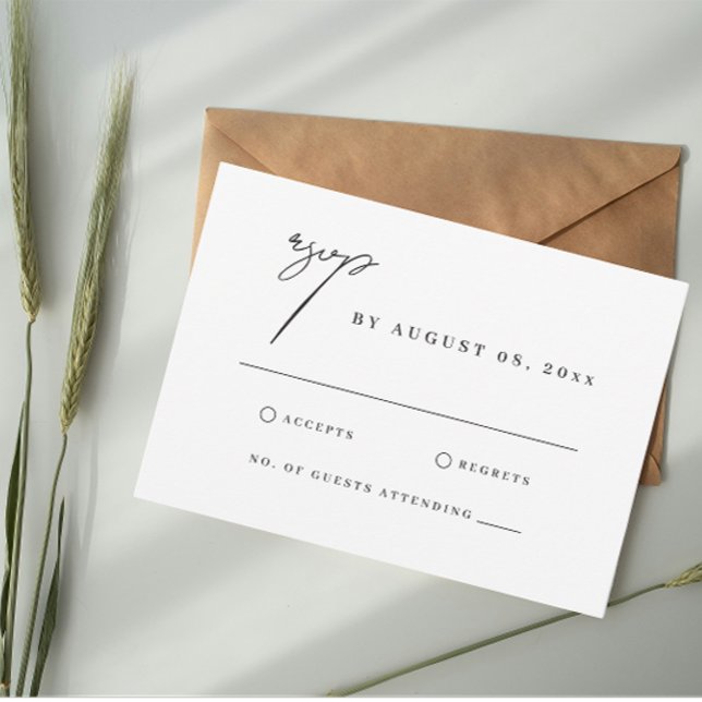 Toscanany Watercolor Illustration Bröllop OSA Kort (Skapare uppladdad)