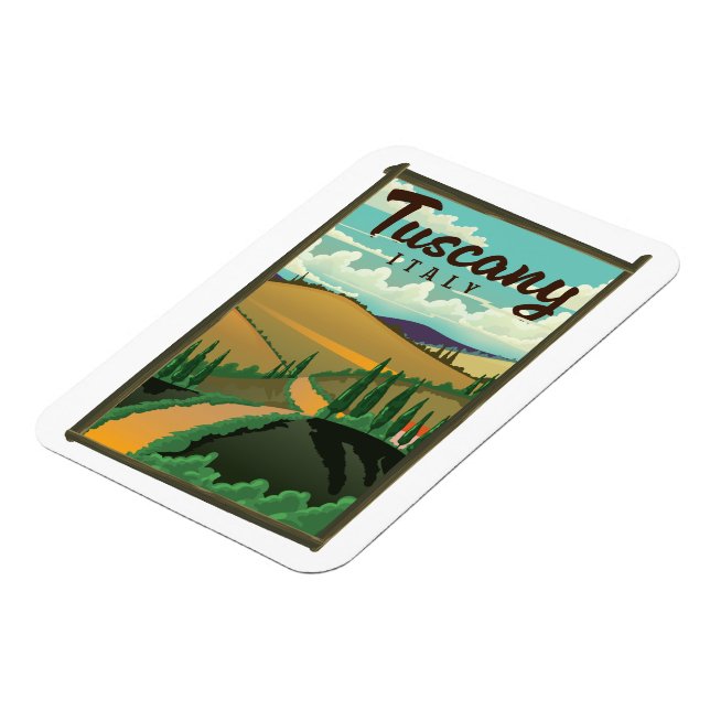 Toscanska Italiens reseaffisch Magnet (Vänstra Sidan)