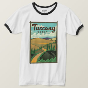 Toscanska Italiens reseaffisch T Shirt