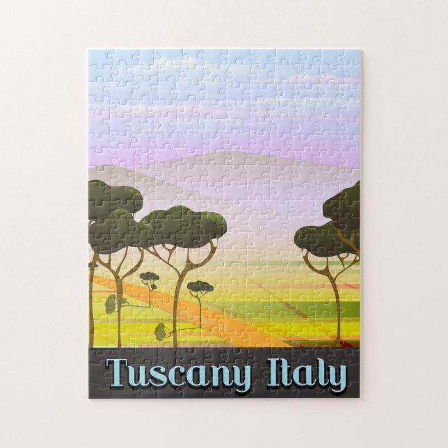 Toscanska Italiens reselandskap. Pussel (Vertikal)